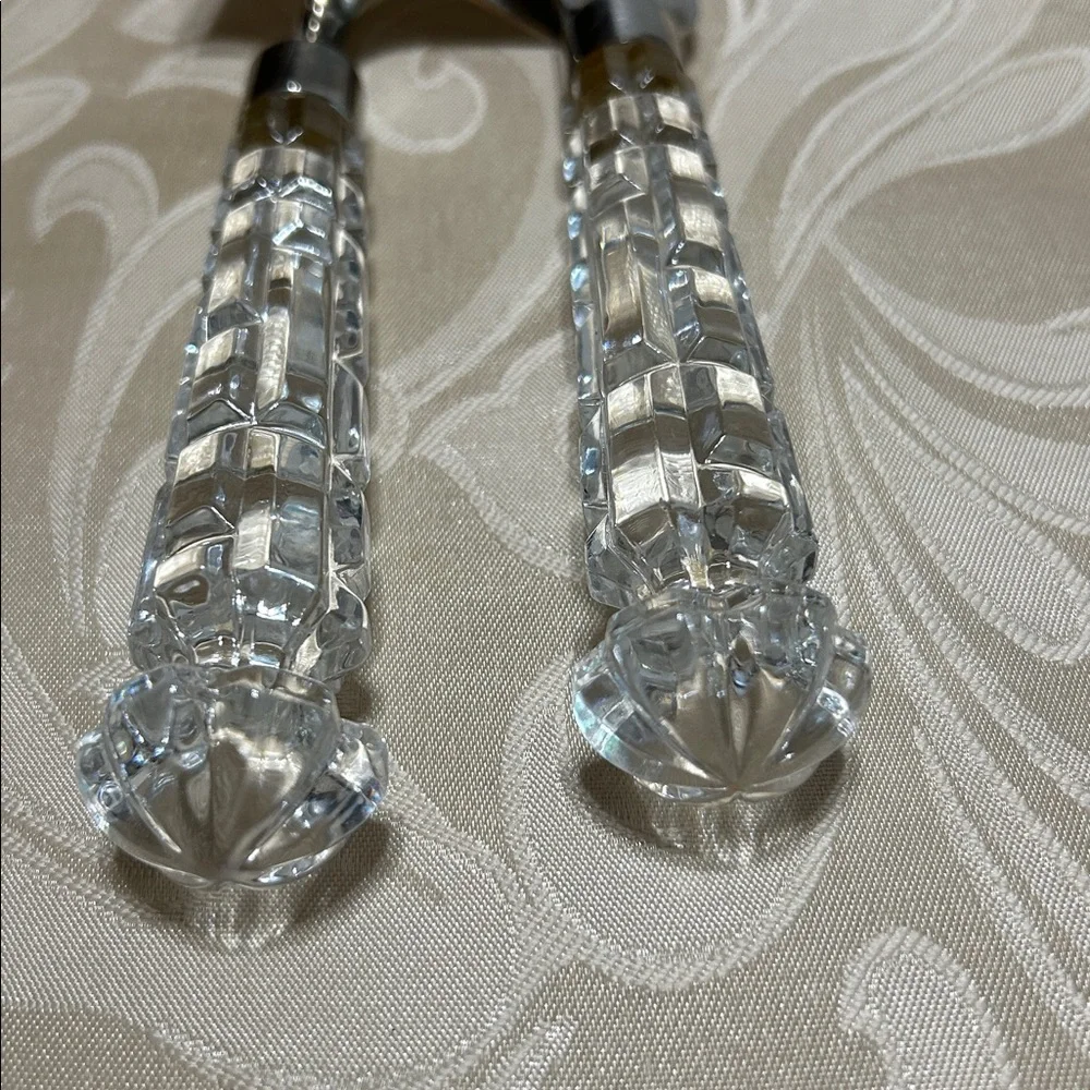 VTG Godinger Wedding Bridal Crystal Silver Plate Cake Server Cutting Knife